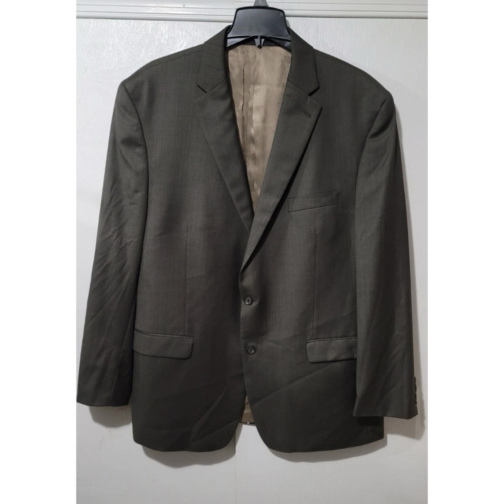 Ralph Lauren Men's Suit Jacket. Size 50R 100% Wool Gray/brown Inside Satin Brown